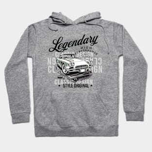 Print Design Classic car, automobile original style retro, vintage Hoodie